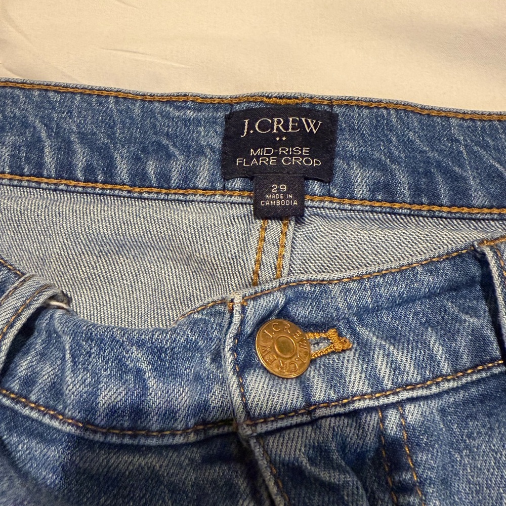 J.Crew Mid-Rise Flare Crop Jeans
